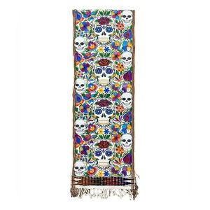 Skull Embroidered Table Runner
